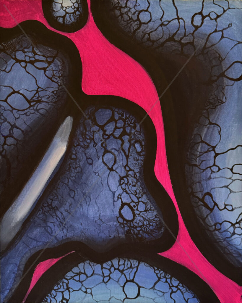 Orchid Abstract Blue